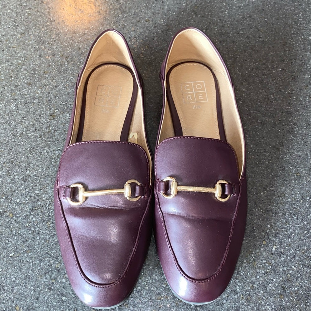 Maroon loafers